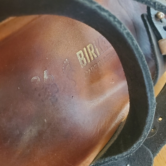 Birkenstock Dehli Black Oiled Leather Sandals sz 36 - Picture 7 of 12